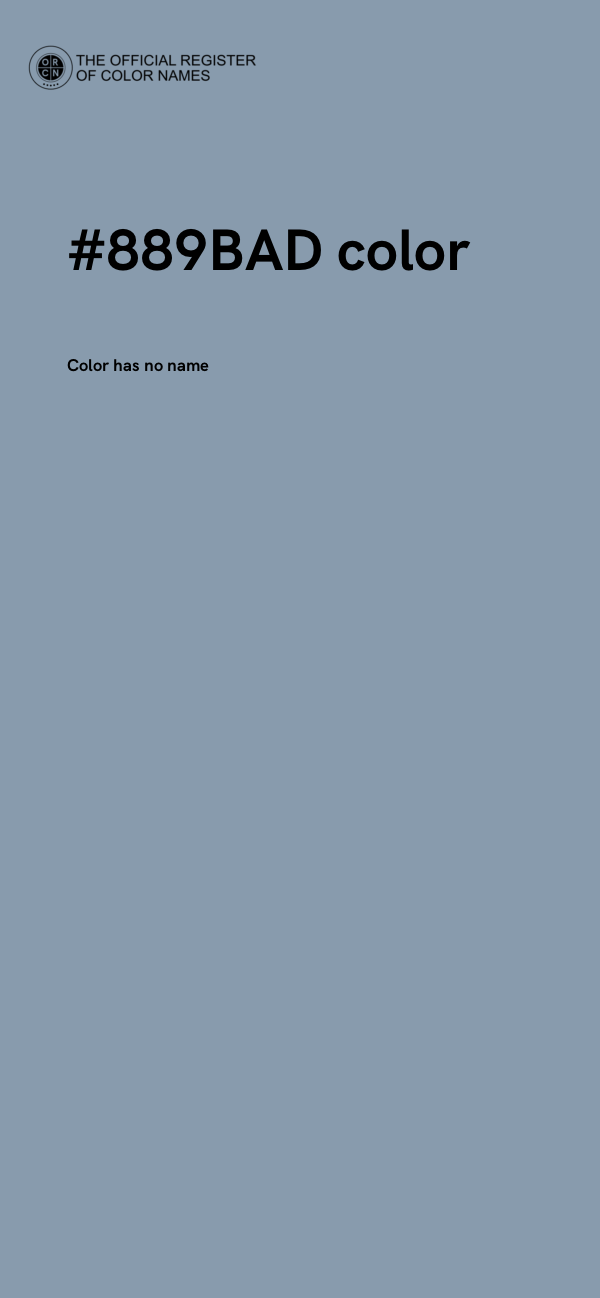 #889BAD color image