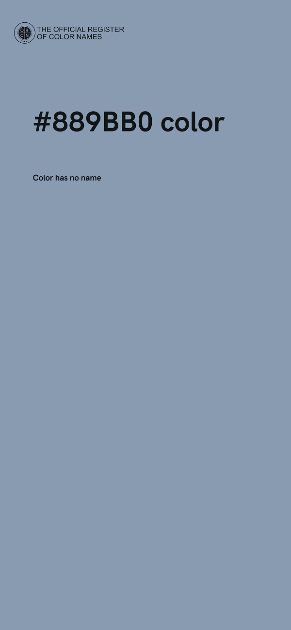 #889BB0 color image
