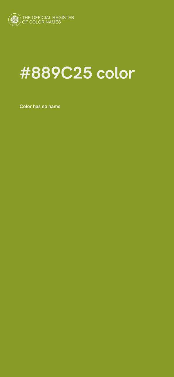 #889C25 color image