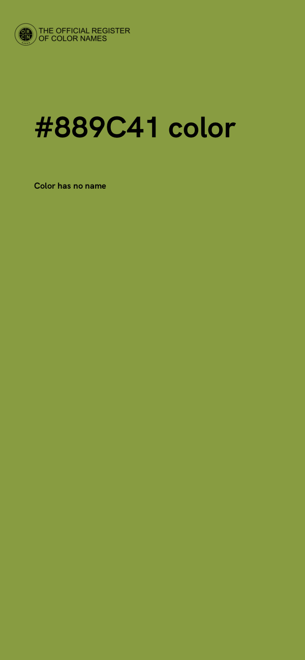 #889C41 color image