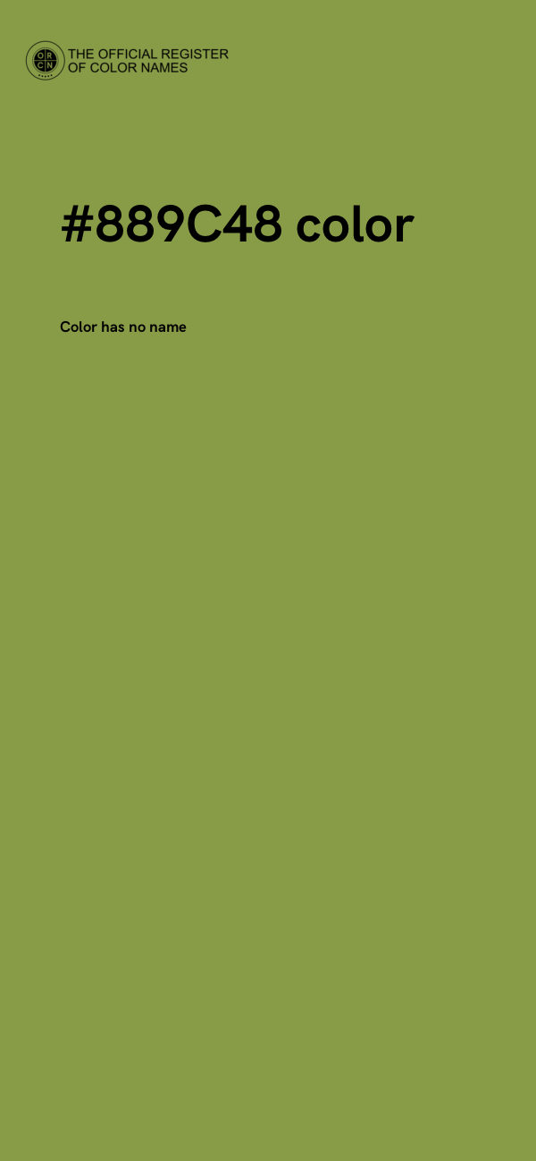 #889C48 color image