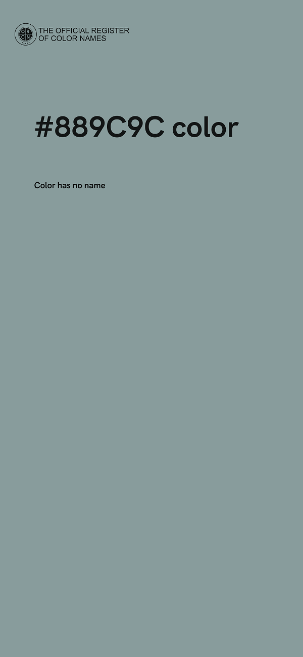 #889C9C color image