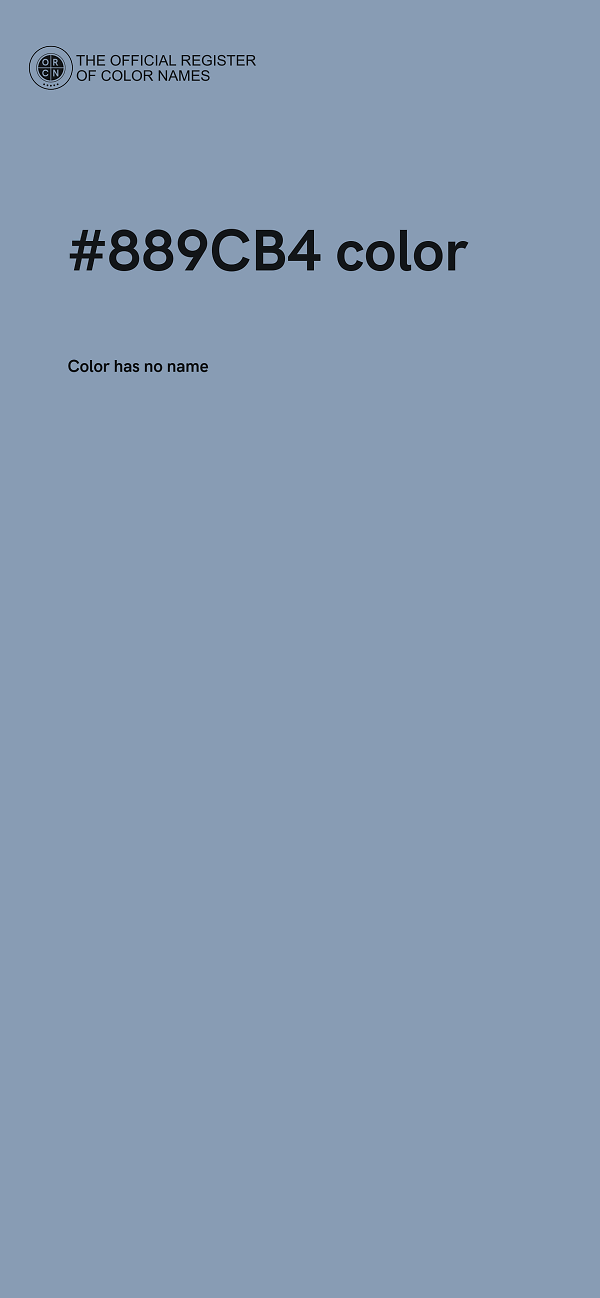 #889CB4 color image