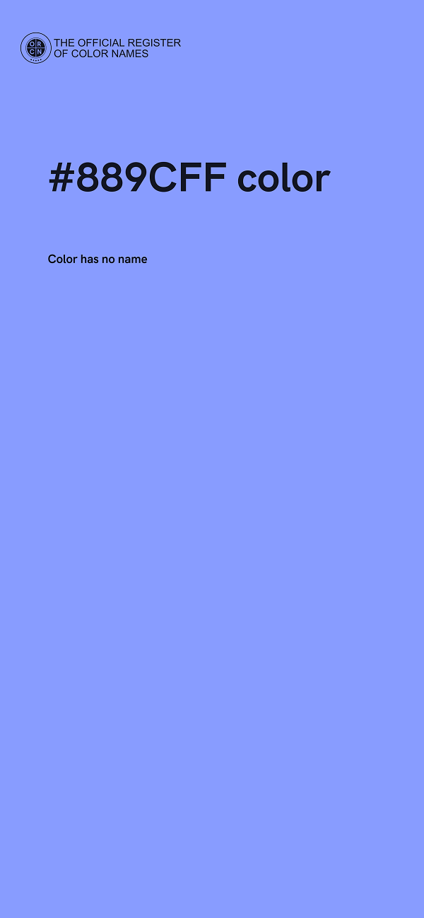 #889CFF color image