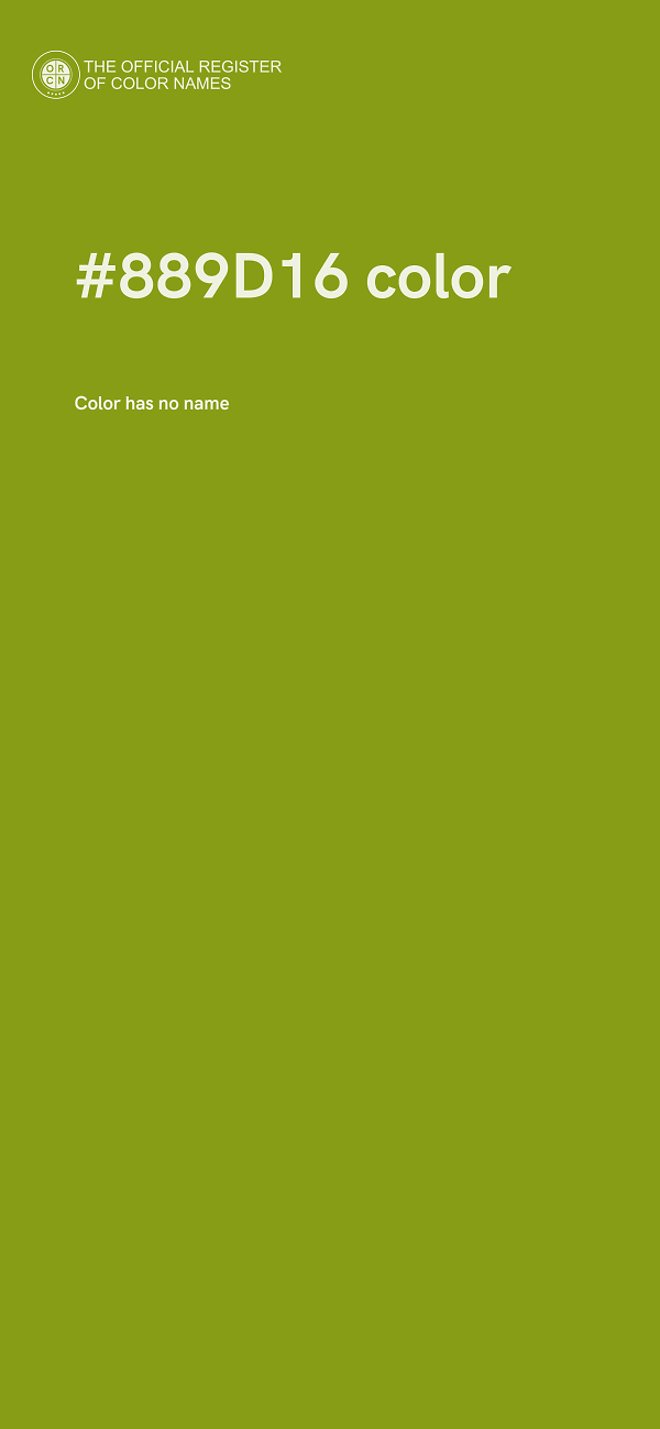 #889D16 color image