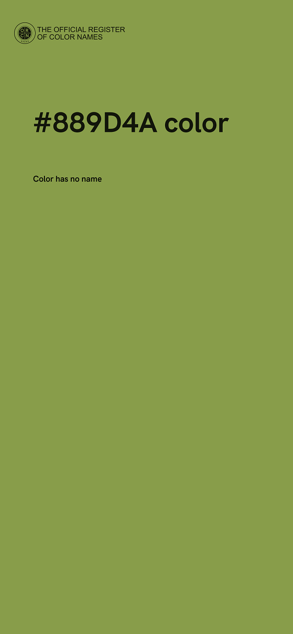 #889D4A color image