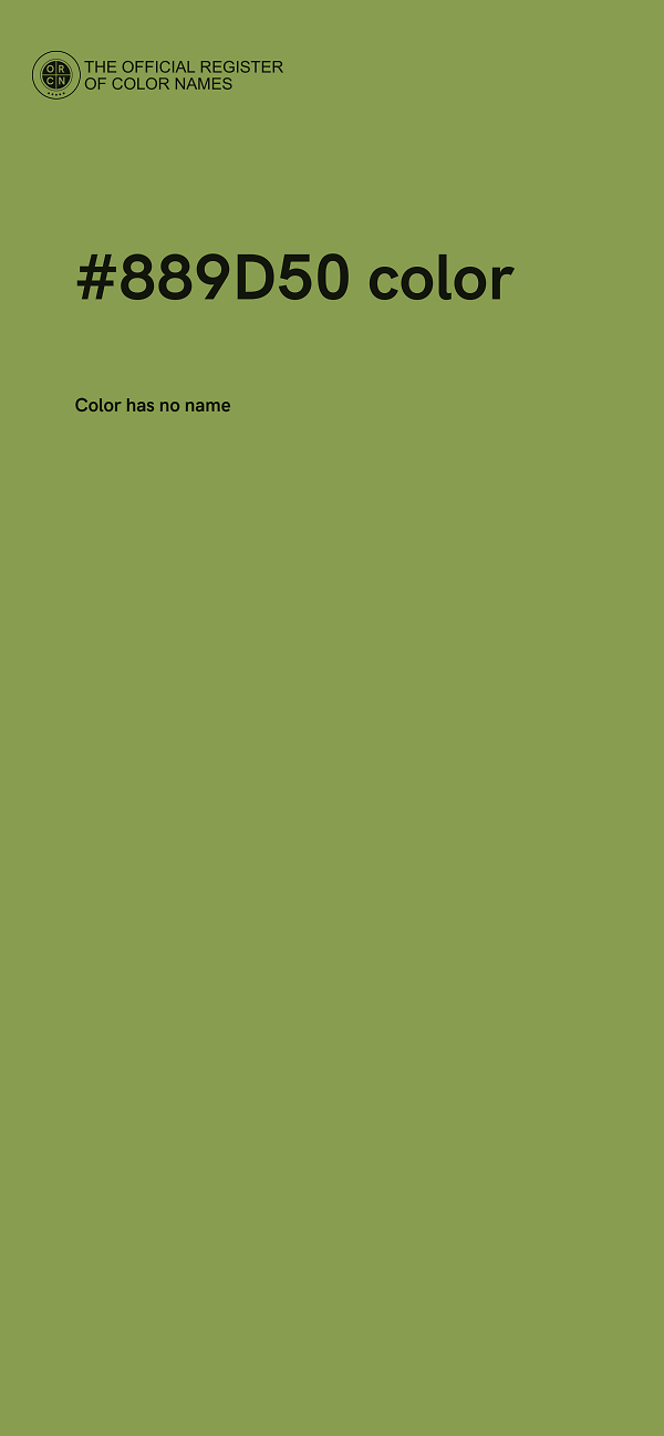 #889D50 color image