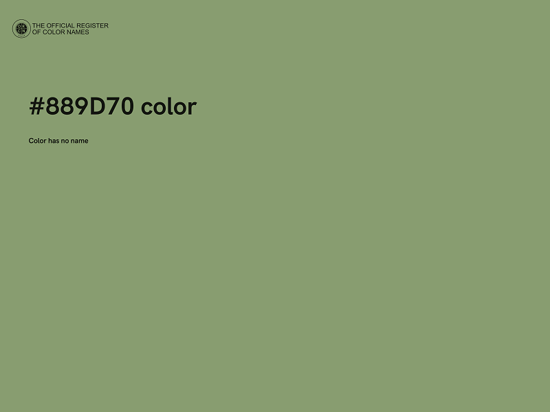 #889D70 color image