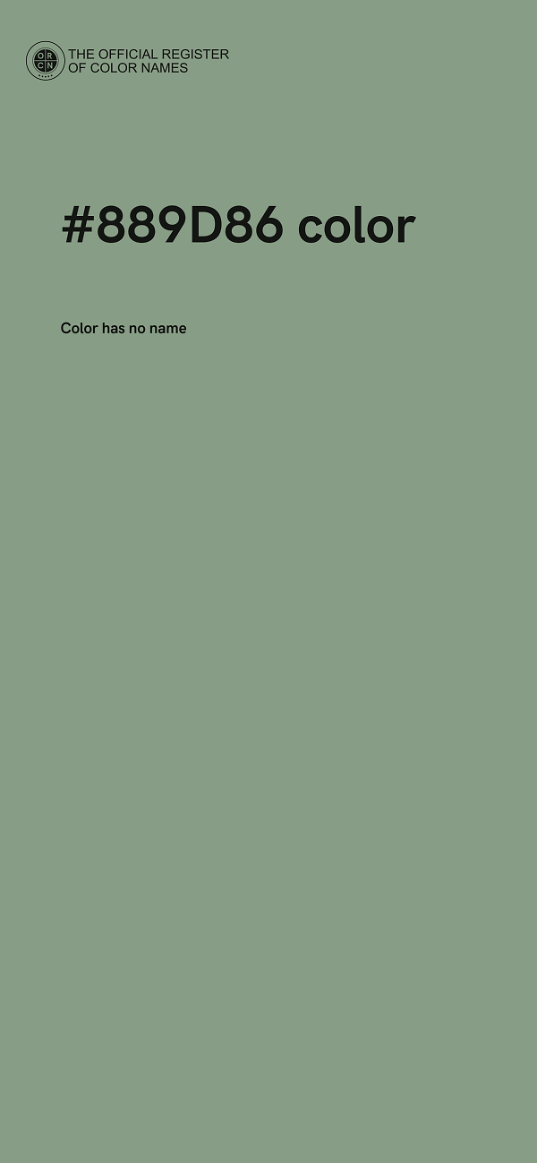 #889D86 color image