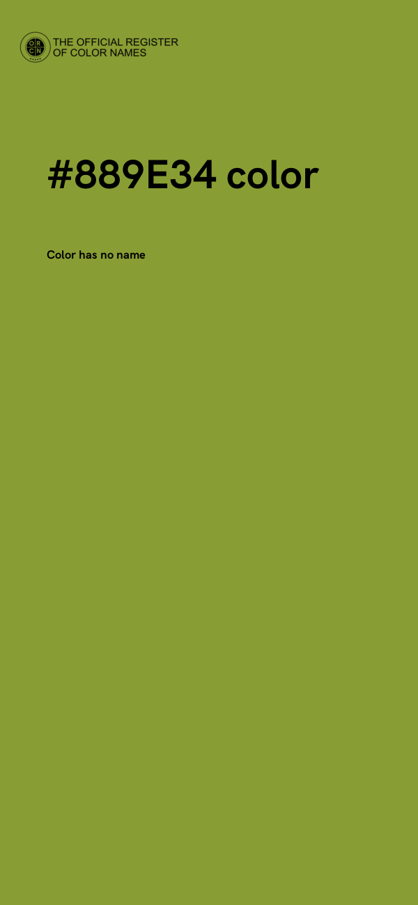#889E34 color image