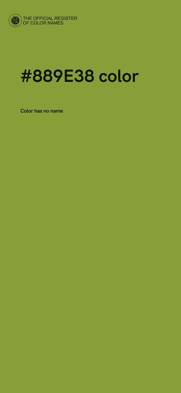 #889E38 color image