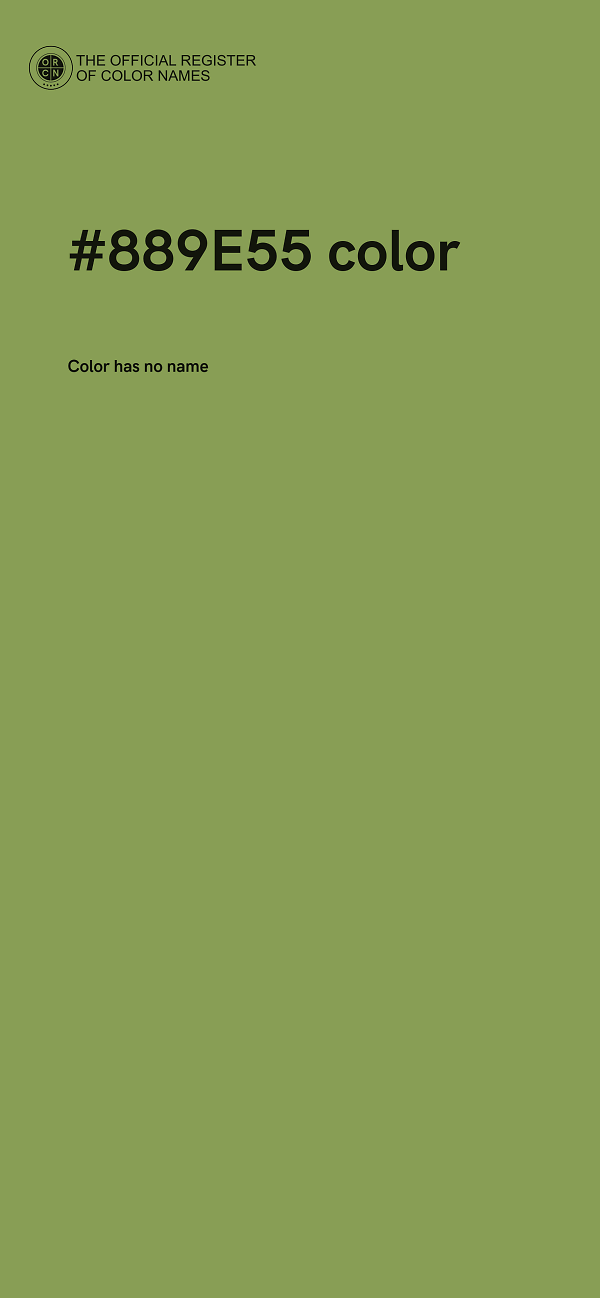 #889E55 color image
