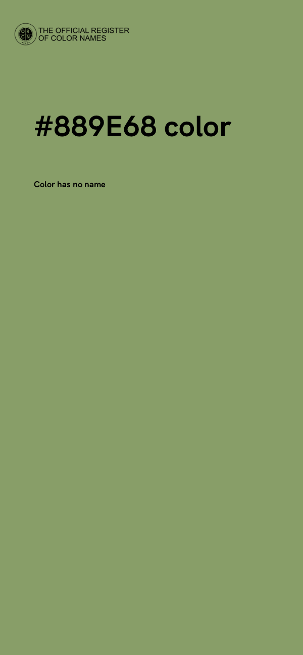 #889E68 color image