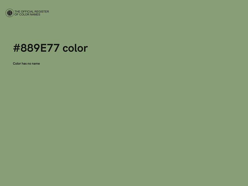 #889E77 color image