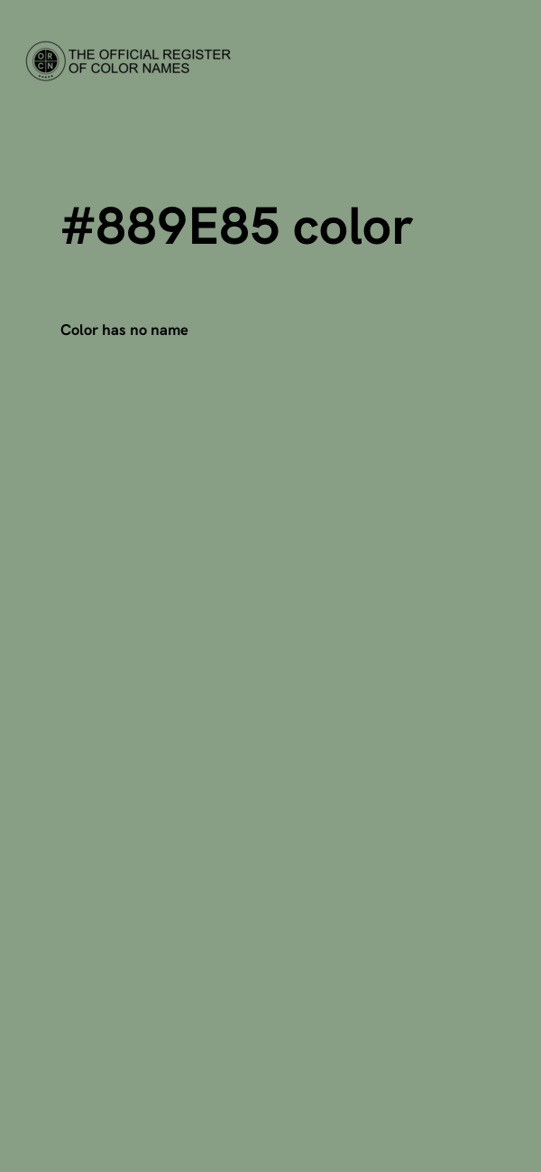 #889E85 color image