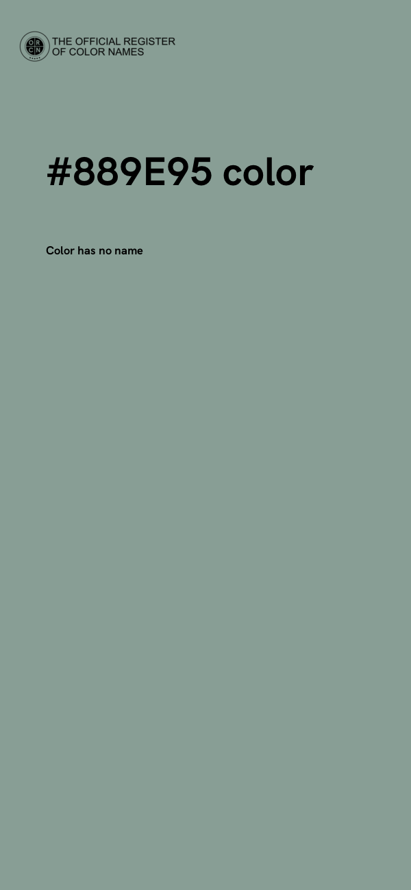 #889E95 color image
