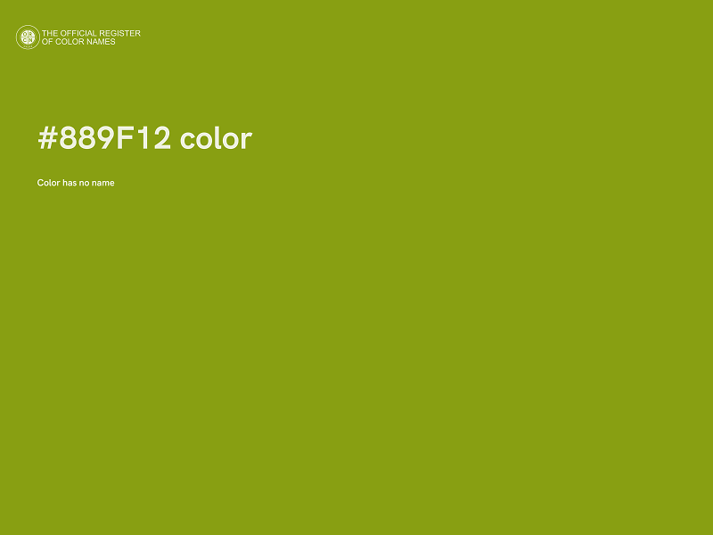 #889F12 color image