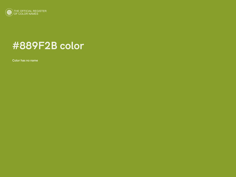 #889F2B color image