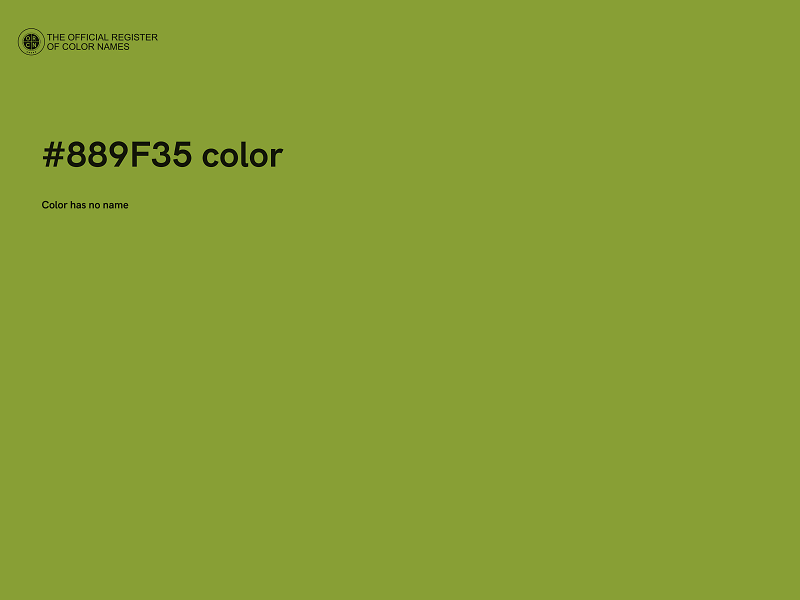 #889F35 color image