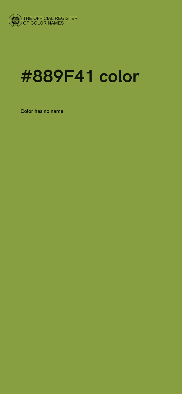 #889F41 color image