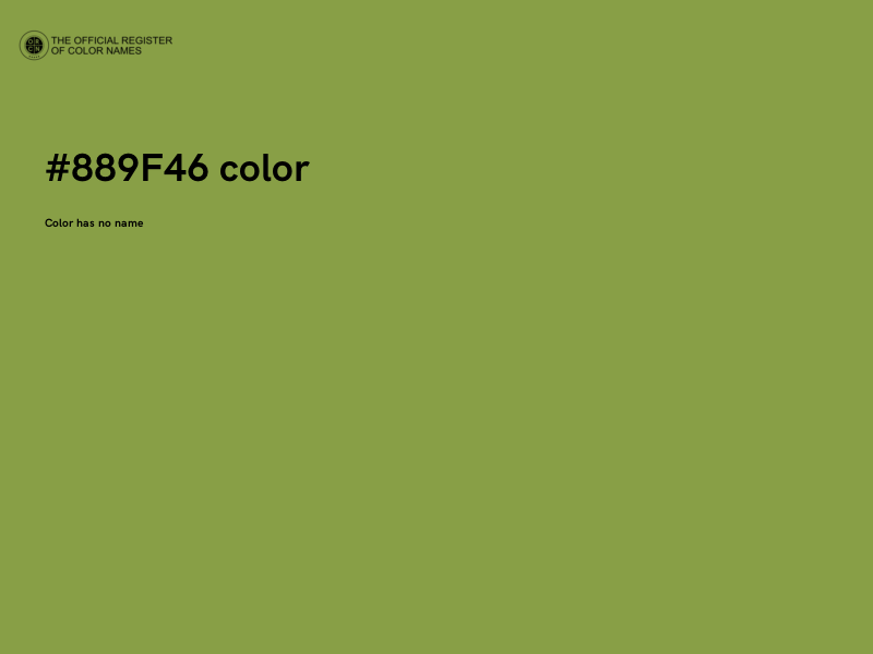 #889F46 color image