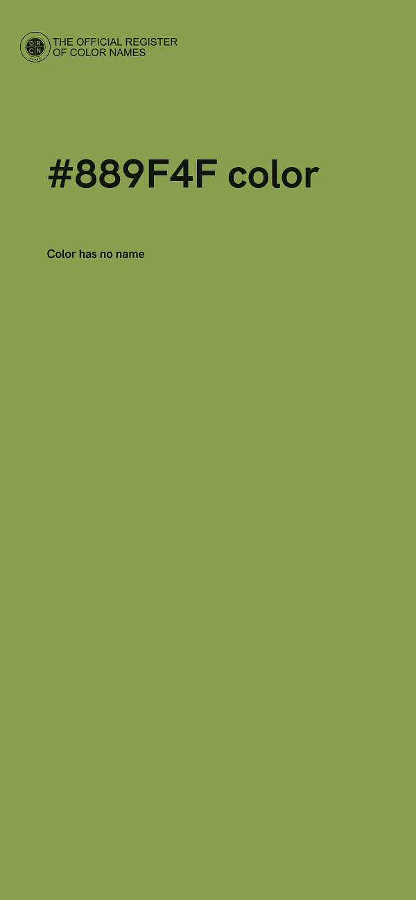 #889F4F color image