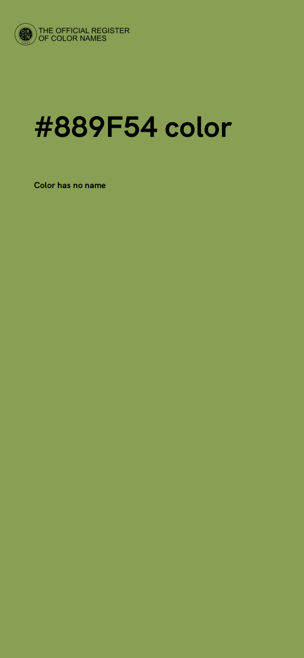 #889F54 color image