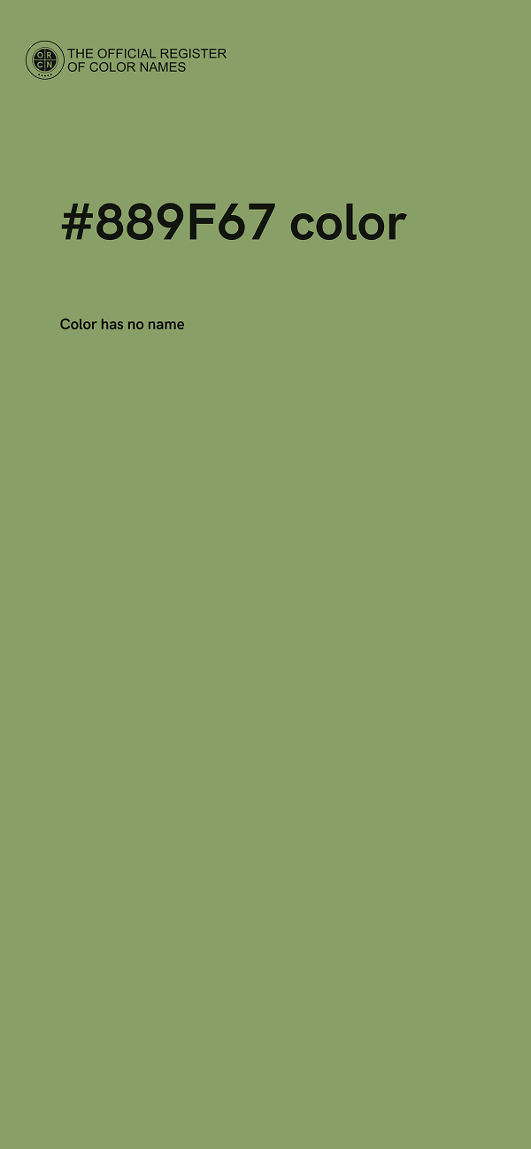 #889F67 color image