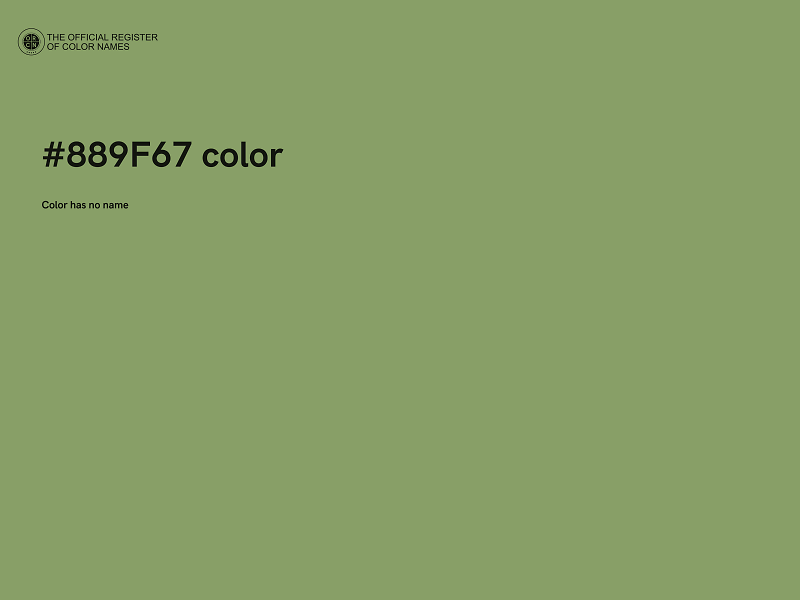#889F67 color image