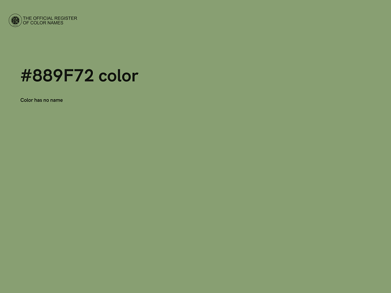 #889F72 color image
