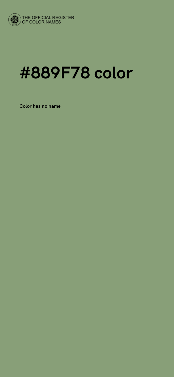 #889F78 color image