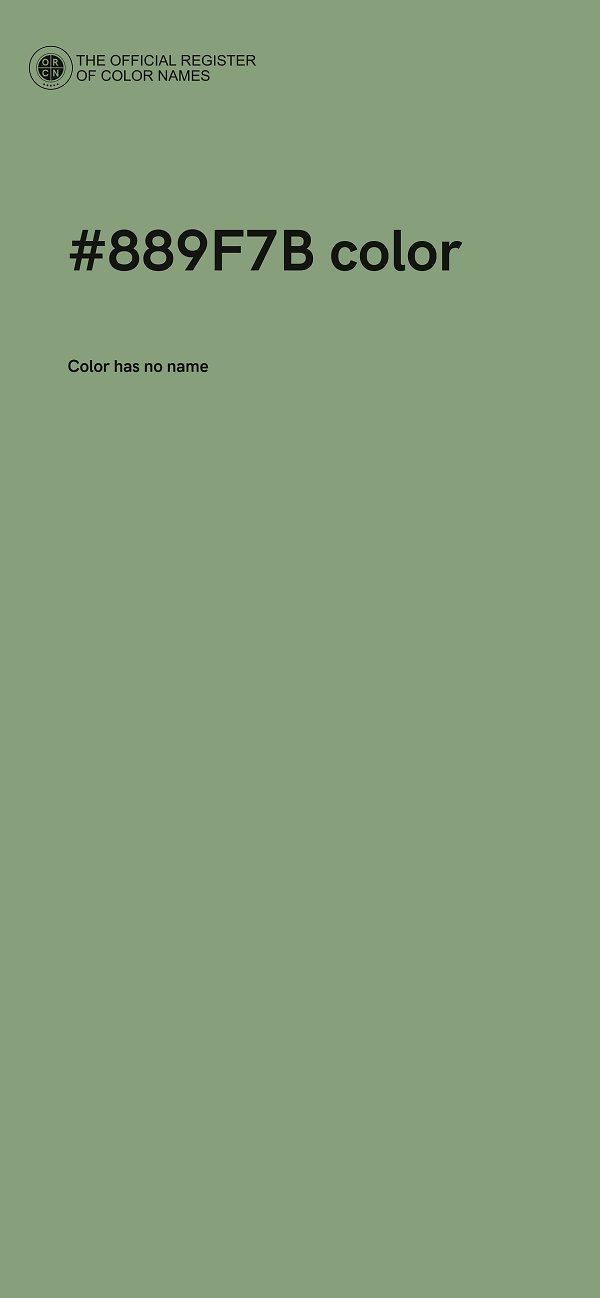 #889F7B color image