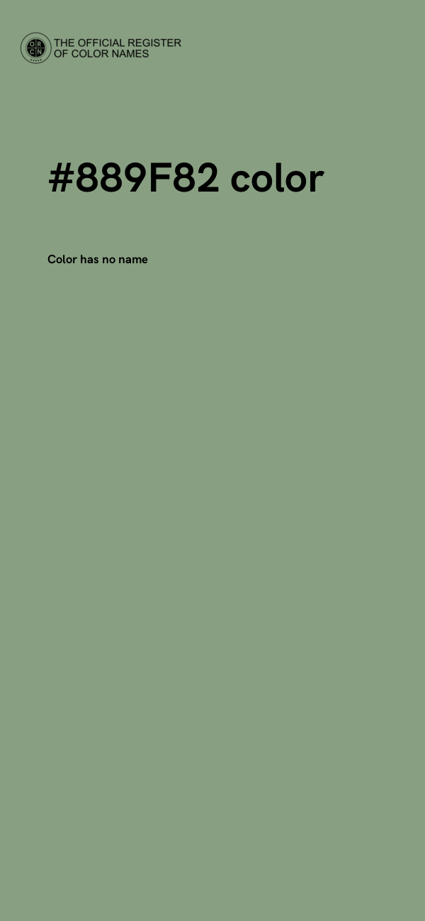 #889F82 color image