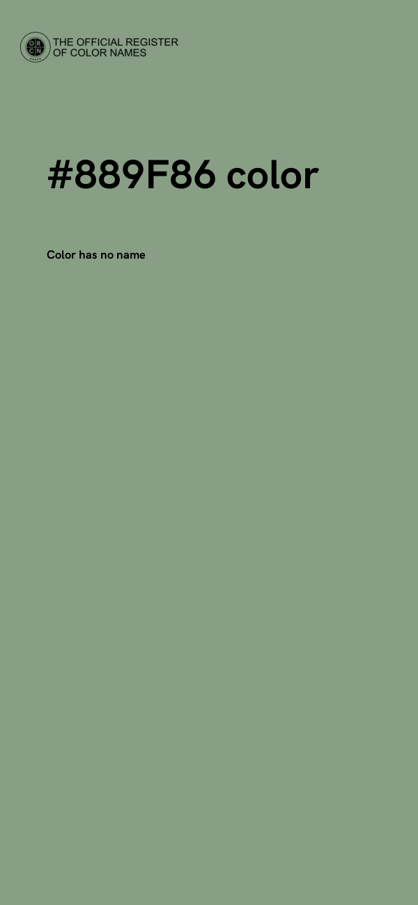#889F86 color image