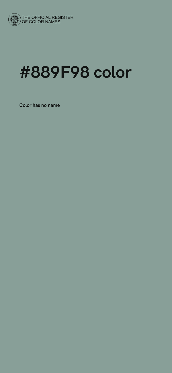 #889F98 color image