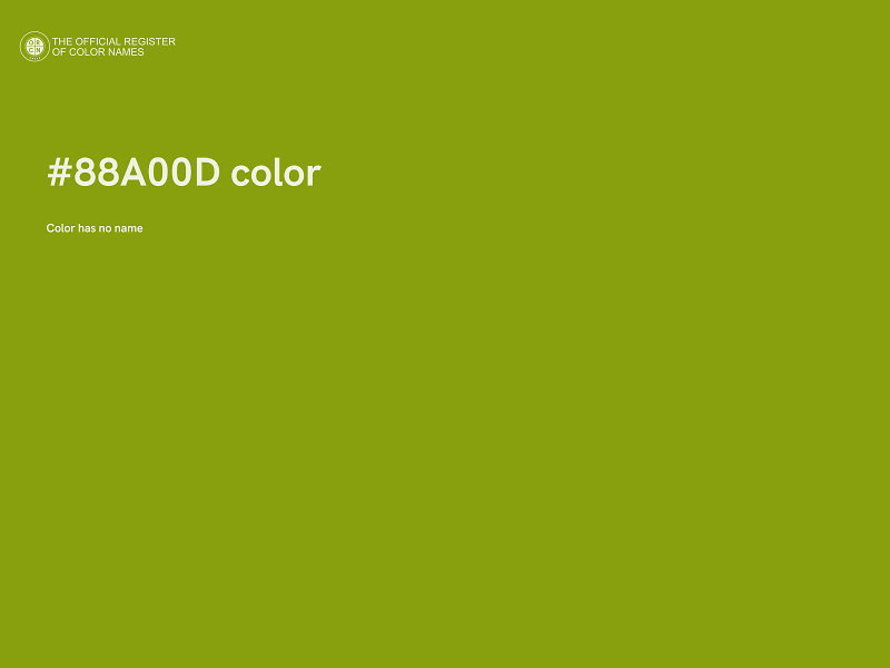 #88A00D color image