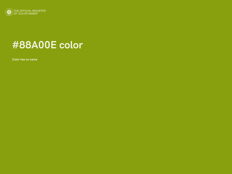 #88A00E color image