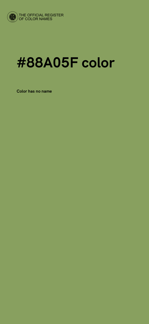 #88A05F color image
