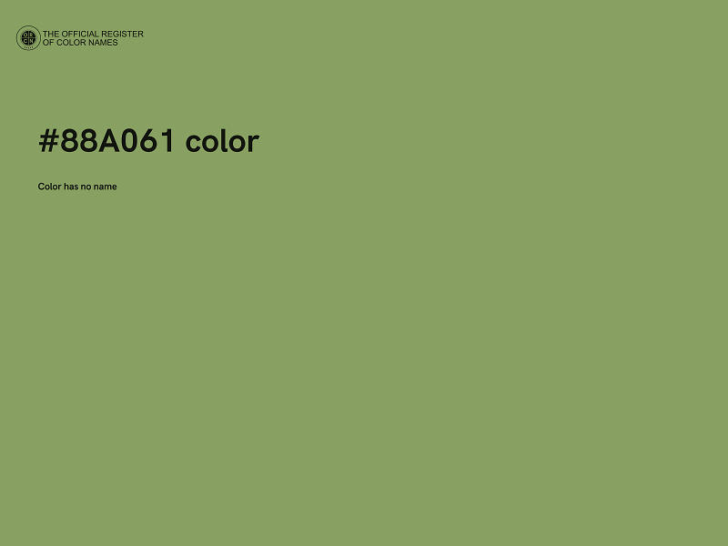 #88A061 color image