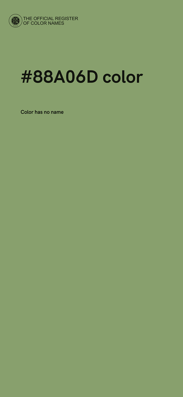 #88A06D color image