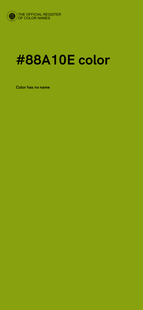 #88A10E color image