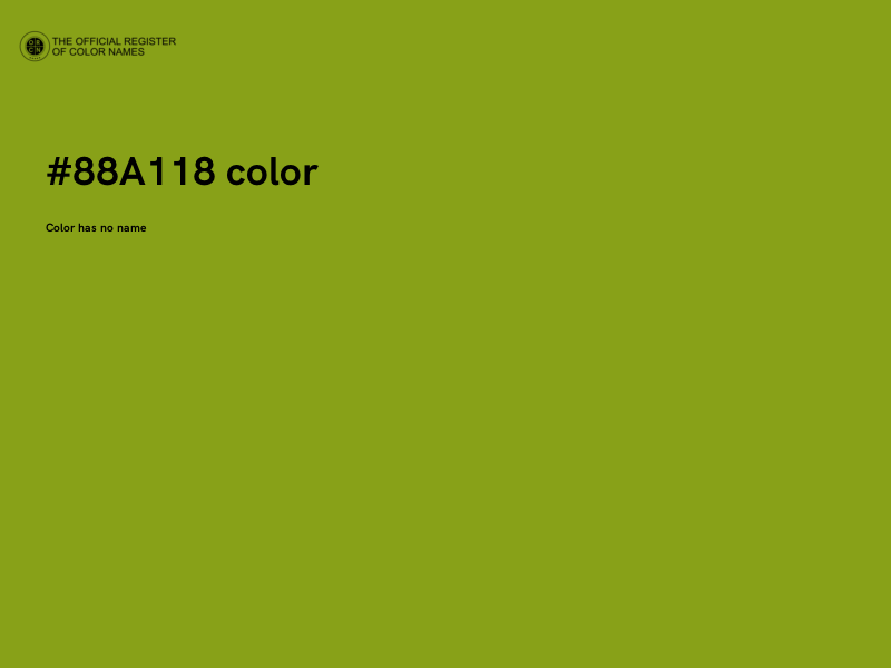 #88A118 color image
