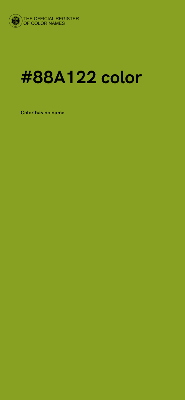#88A122 color image
