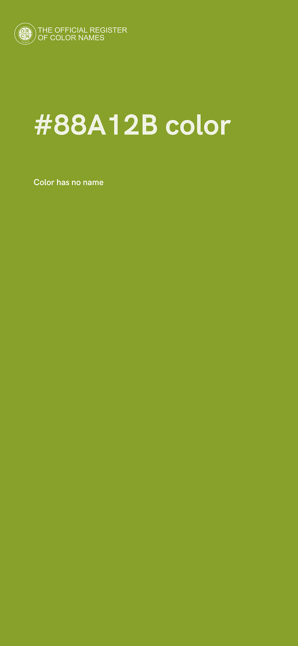 #88A12B color image