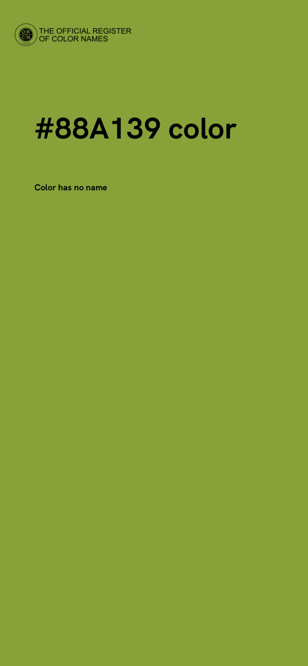 #88A139 color image
