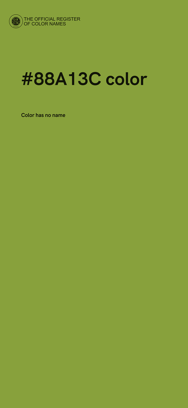 #88A13C color image