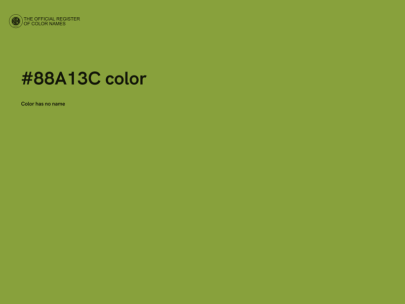 #88A13C color image