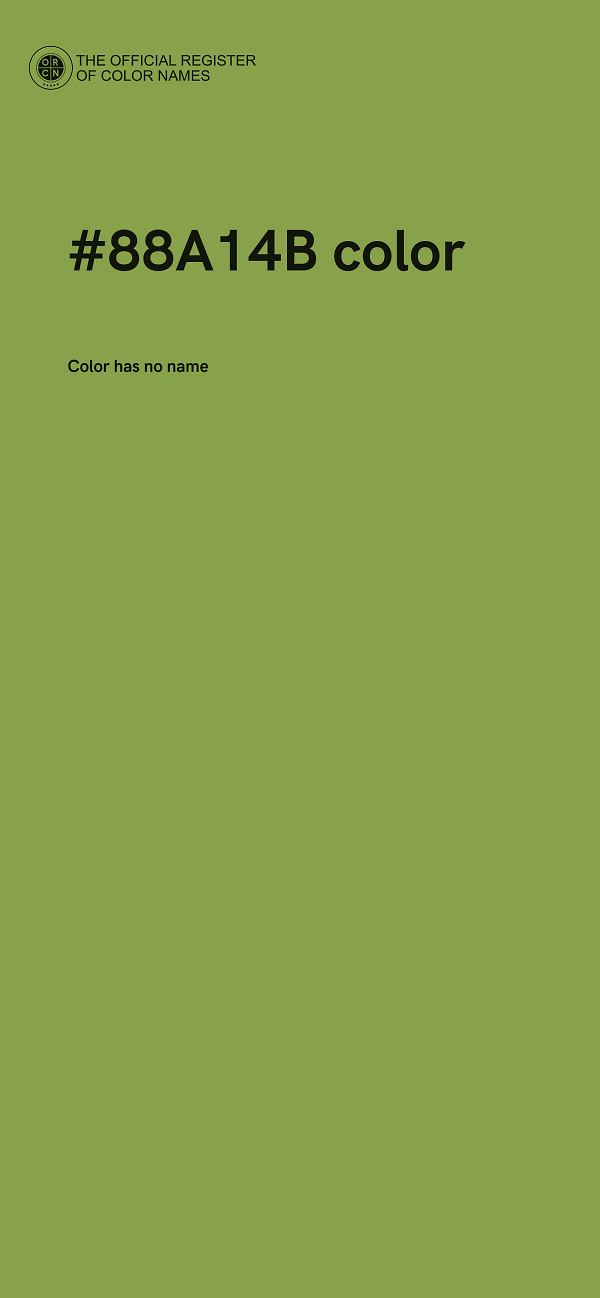 #88A14B color image