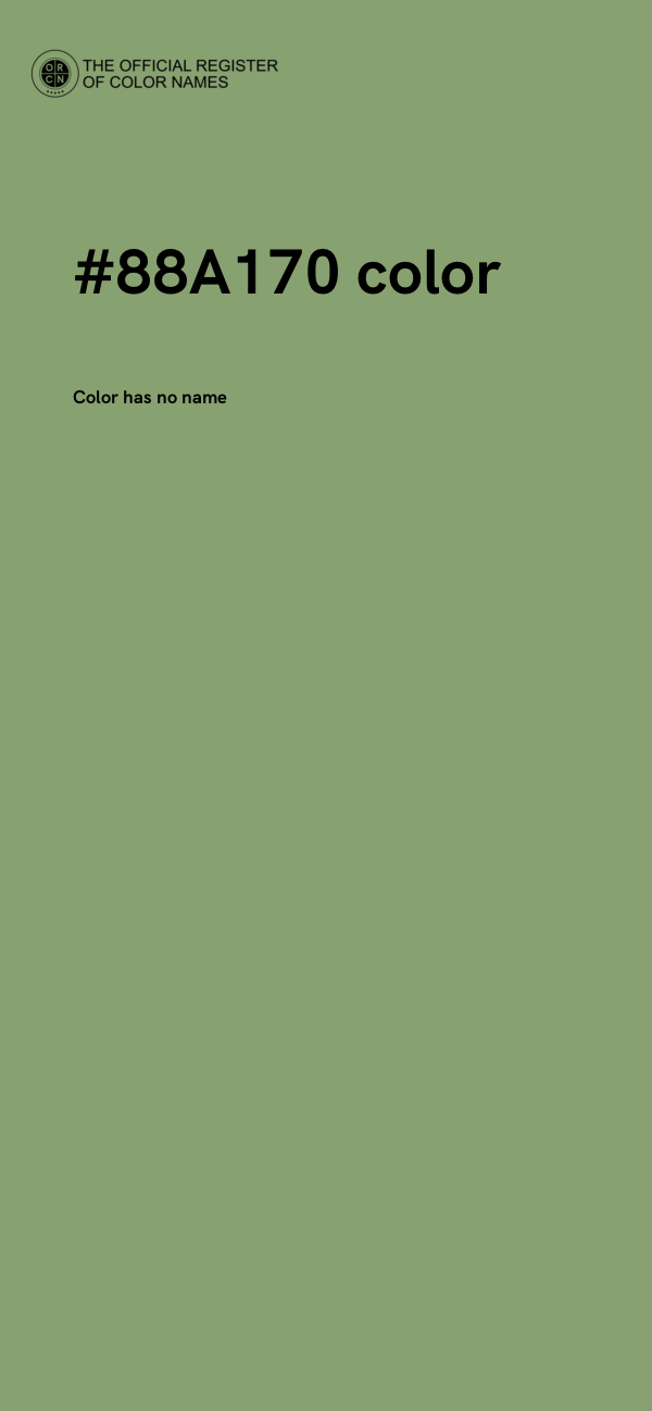 #88A170 color image
