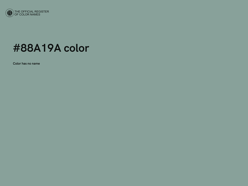 #88A19A color image